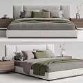 Modern Double Bed 3d model