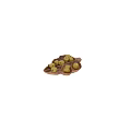 Leaf Shaped Wooden Bowls Holding Fresh Yellow Pears On Black Surface