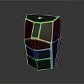 Modern Electronic Speaker With Black Body And Silver Geometric Trim Design