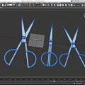 Medical Scissors With Metallic Handles And Precision Blades For Surgical Use