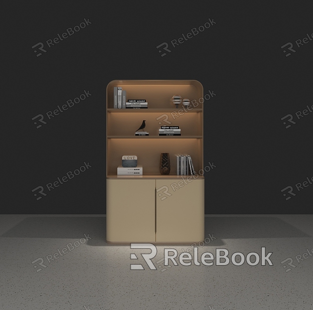 Bookcase Decorative Cabinet model