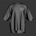 Gray Loose Fit Short Sleeve T shirt with Brand Johnson Company Text