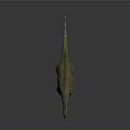 Realistic Sauropod Dinosaur 3D Model With Long Neck Standing On Gray Background