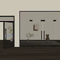 Modern Glass Double Doors With Black Frame For Interior Home Decor