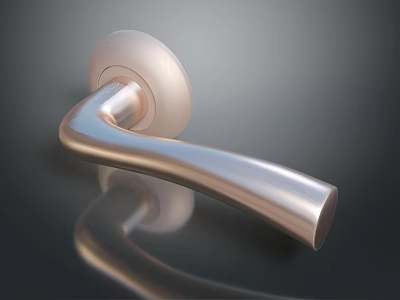 Modern Metallic Door Handle Hardware For Home Furniture With Ergonomic Design 3d model