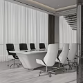 Modern Office Interior With Comfortable Sofas Coffee Table And Floor To Ceiling Windows
