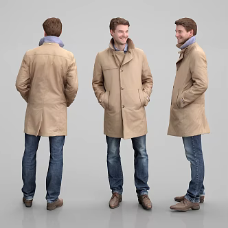 Modern Men Winter Fashion Men 3d model