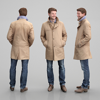 Modern Men Winter Fashion Men 3d model