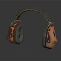 Orange And Gray Over Ear Headphones With Ergonomic Design Adjustable Headband And Cushioned Ear Cups