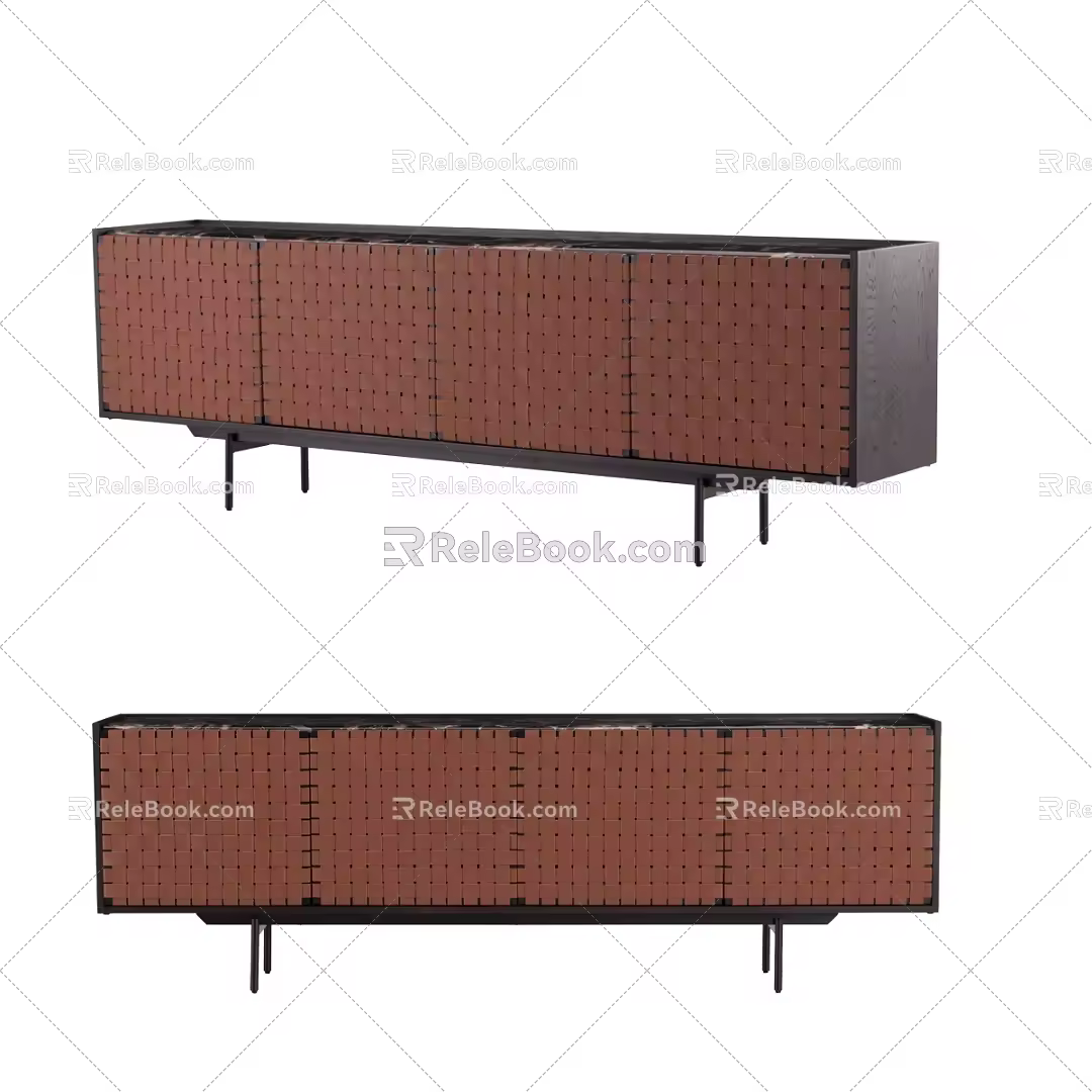 Rattan Sideboard 3d model