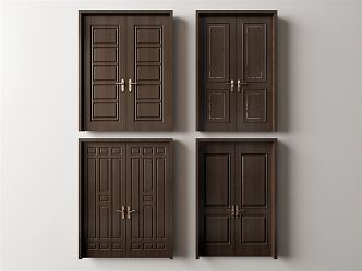 Modern double door 3d model