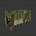 Wooden Baby Crib For Children With Safe Railings And Sturdy Bed Base