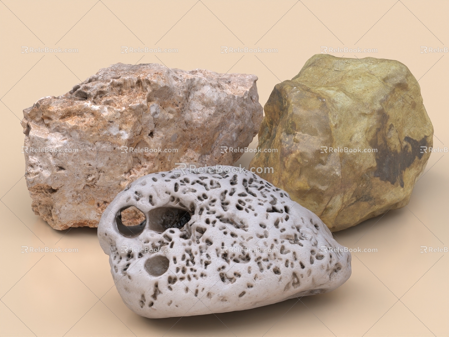 Stone Ore Rock Volcanic Rock Crystal Stone Gem Quartz Transparent Stone Marble 3d model