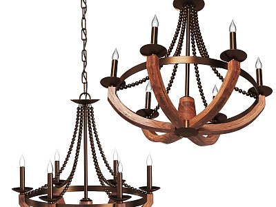 Modern Chandelier Flying Lion Adan Forged Metal Chain 3d model