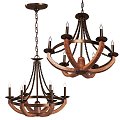 Modern Chandelier Flying Lion Adan Forged Metal Chain 3d model