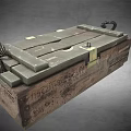Vintage Wooden Storage Box With Metal Clasps Ropes And Loft Style Design