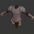Medieval Silver Metal Armor With Brown Leather Details And Reflective Surface On Dark Background