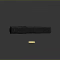 Black Tactical Handgun Featuring Textured Grip Ergonomic Handle Metallic Slide And Precision Design