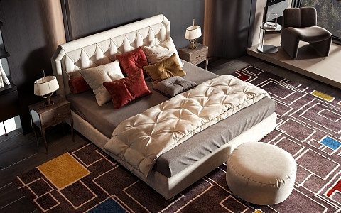 Style Commodity Bed 3d model