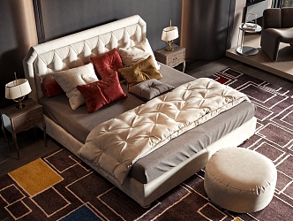 Style Commodity Bed 3d model