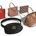 Stylish Designer Bags With Various Styles Colors Logos And Patterns