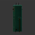Vintage Green Radio Audio Speaker with 1950s Style Luxe Design and Emblem Details