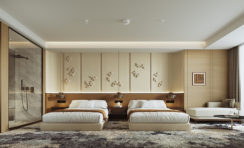 Hotel Rooms Modern Rooms 3d model