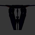 Detailed Sci Fi Aircraft Toy Model Featuring Blue Red Wings And Stand Base