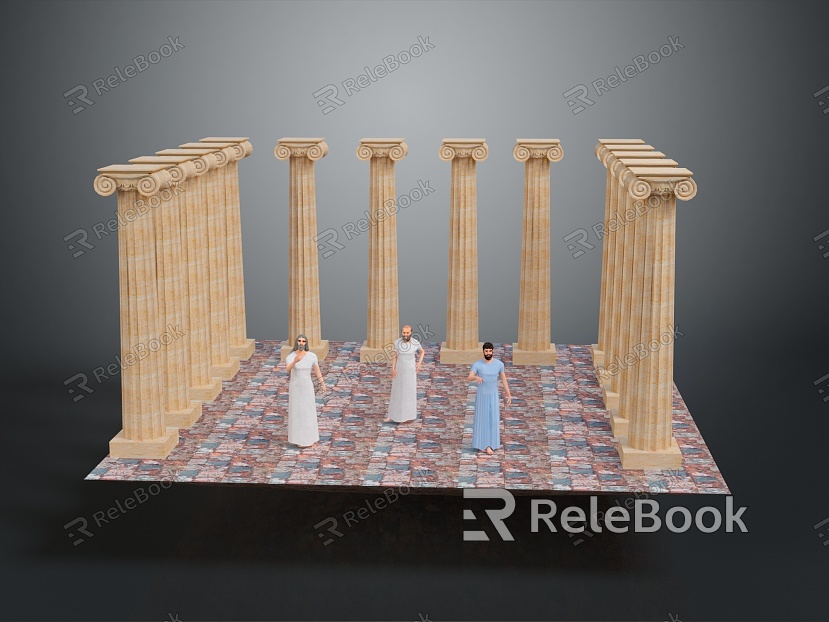 Altar Altar Temple Shrine Hero Altar Cartoon Building Outdoor Items Realistic model