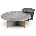 Round Marble Dining Tables With Cross Wooden And Black Bases Natural Texture