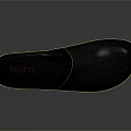 Black Slip On Clogs With Wooden Sole And Yellow Stitching Detail For Casual Wear