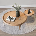 Round Coffee Table Log Style Coffee Table Coffee Table Combination Modern Coffee Table Cream Style Coffee Table Log Coffee Table 3d model