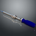 High Quality Hardware Screwdriver With Blue Handle Metal Shaft And Reflective Design