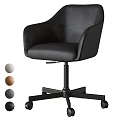 Modern Fabric Office Chair With Swivel Function And Multiple Color Options 3d model