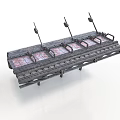 Mechanical Equipment With Long Strip Rail Platform And Multiple Metal Brackets