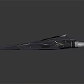 Futuristic Cosmic Spaceship with Sleek Dark Design and Blue Window for Interstellar Exploration