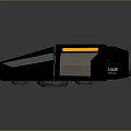 Modern Black Device With Blue Panels Yellow Stripe And Geometric Design