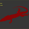 Vibrant Lizard With Blue Spots Orange Tail And Gray Body On Dark Surface