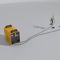 Yellow Industrial Welding Machine With Power Cord And Welding Torch