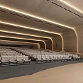 Modern Cinema Interior Design With Comfortable Row Seats And Soft Ambient Lighting