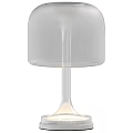 Modern Elegant Glass Table Lamp With Amber Gradient Shade And Clear Base