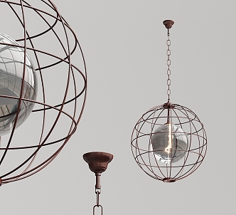 Industrial LOFT Chandelier Iron Chandelier 3d model