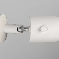 White Modern Wall Mounted Surveillance Camera With Circular Lens Design 3d model