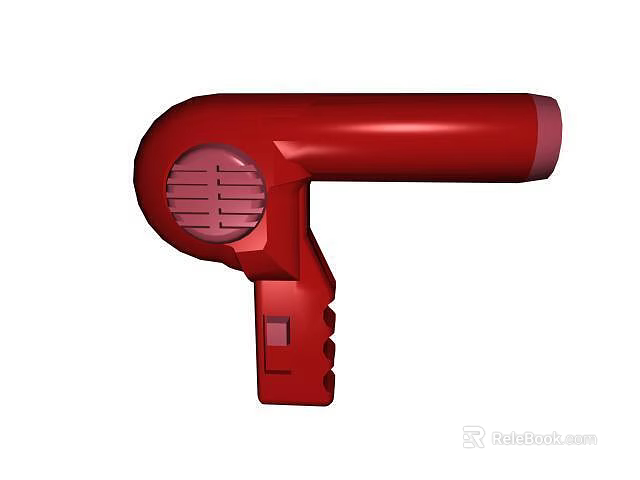Red Hair Dryer An Essential Daily Electrical Appliance For Home Use 3d model 