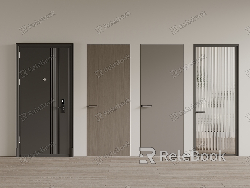 Security door single door glass door model