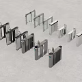 Modern gate induction door automatic door 3d model