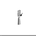 Smart Robotic Hand With White Body Black Joints And Precision Mechanical Structure 3d model