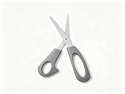 Stainless Steel Multipurpose Scissors With Grey Handle For Household Hardware Tools 3d model