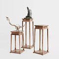 New Chinese style flower several high-legged flower several flower stands 3d model