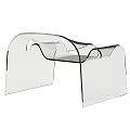 Modern Transparent Leisure Chair With Acrylic Material And Ergonomic Design